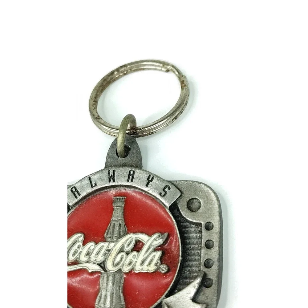 Vintage 1997 Always Coca Cola Since 1886 Coke Bottle Keychain, Metal Key Chain